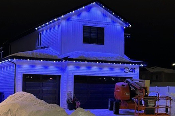 Gemstone lights at night